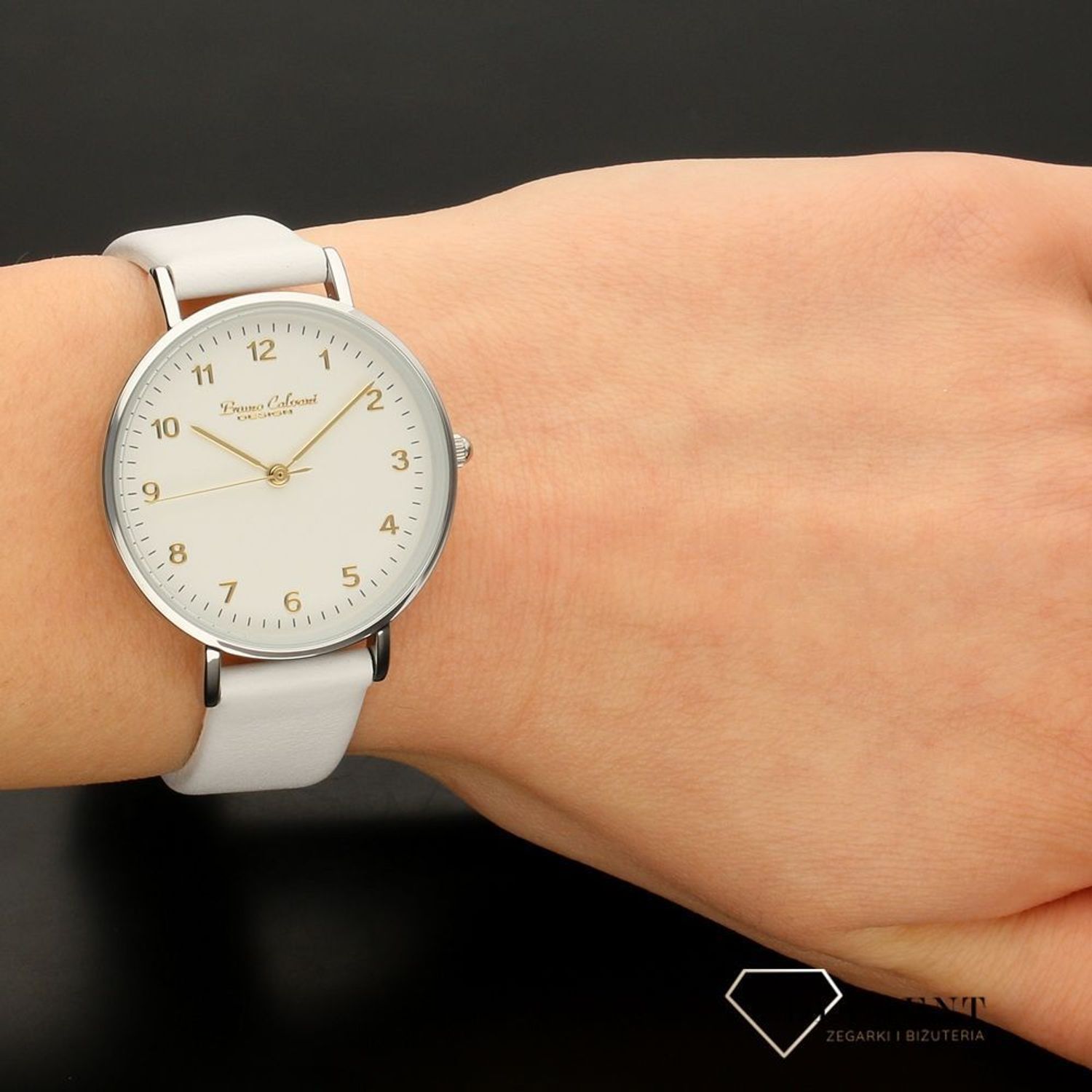 Zegarek damski Bruno Calvani BC90010 SILVER z białym paskiem (1).jpg